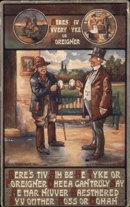 Jack Broadrick Men Drinking Toast c1910 Vintage Postcard