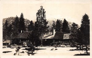 J64/ Colorado Springs RPPC Postcard c1910 Lodge Scene Snow 192