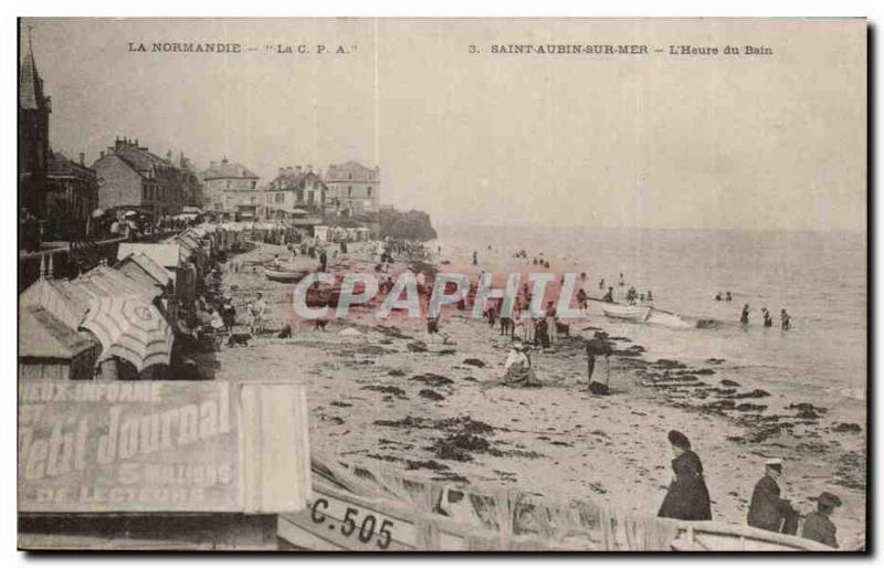 Saint Aubin Old Postcard the & # 39heure bath