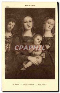 Old Postcard Musee Du Louvre Paris Perugino Holy Family