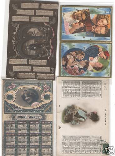 CALENDAR FRANCE 42 Vintage Postcards pre- 1940 (L5047)