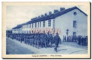 Postcard Old Army Camp Suippes jack & # 39armes