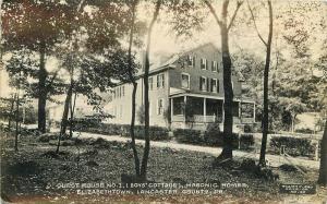 Boys Cottage Guest House 1920s ELIZABETHTOWN PENNSYLVANIA RPPC Postcard 3101