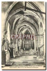 Old Postcard Church Paris Saint Julien the Poor and Nave Chapel Septentrional...