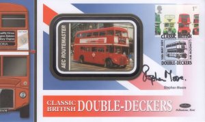 Stephen Moore Rock Follies Harry Enfield London Bus RARE Hand Signed Benham FDC