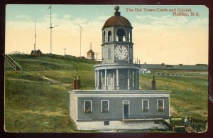 h2574 - HALIFAX NS Postcard 1910s Old Town Clock & Citadel.
