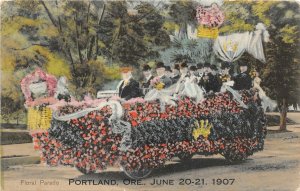 H82/ Portland Oregon Postcard c1910 Floral Parade Float Flowers 55