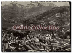 Old Postcard Challes les Eaux Savoie General aerial view in the background Ni...