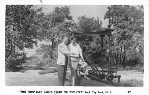 F31/ Rock City Park New York RPPC Postcard 1954 Pump Jack Crude Oil Well