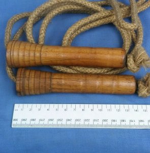 Vintage Skipping Rope With Wooden Handles (U)