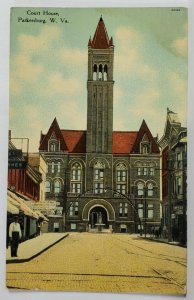 Parkersburg WV Court House West Virginia Postcard T5