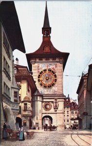 Switzerland Bern Clock Tower Vintage Postcard C079