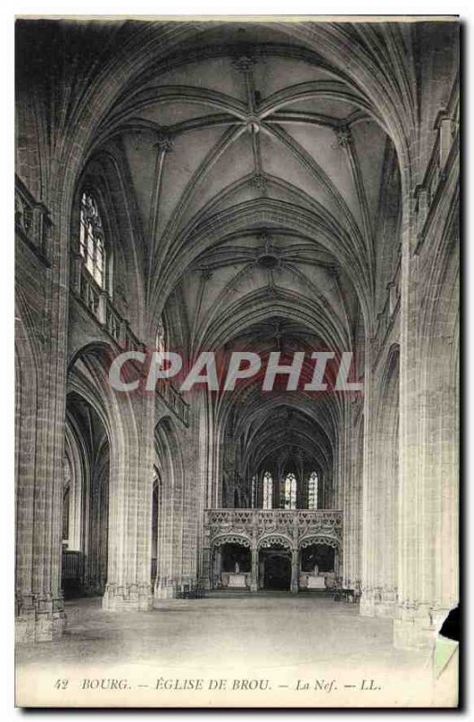 Postcard Old Brou Church Bourg La Nef