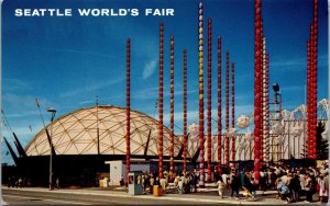 Vtg Washington WA Seattle World's Fair South Gate & Ford Building 1962 Postcard