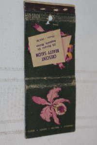 Crescent Beauty Salon Augusta Maine 30 Strike Matchbook Cover