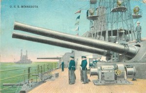 Postcard USS Minnesota Navy Military C-1910 Battleship Muller 23-10423