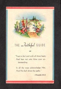The Faithful Guide Proverb 3-5-6 Trust in The Lord Religious Postcard