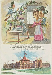 Philadelphia PA Fruit, Wine and Jelly Press Dual View Trade Card