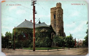 St. Paul's Church Religious Building Parish Paterson New Jersey NJ Postcard