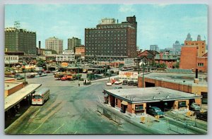 The Tunnel Plaza and Windsor Skyline  Ontario  Canada   Postcard