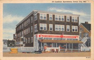 Ocean City Maryland Lambros Apartments, Coca Cola Sign Vintage Postcard U10890