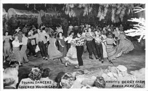 Buena Park California Knotts Berry Farm 1950s Square Dancers RPPC Postcard 5630