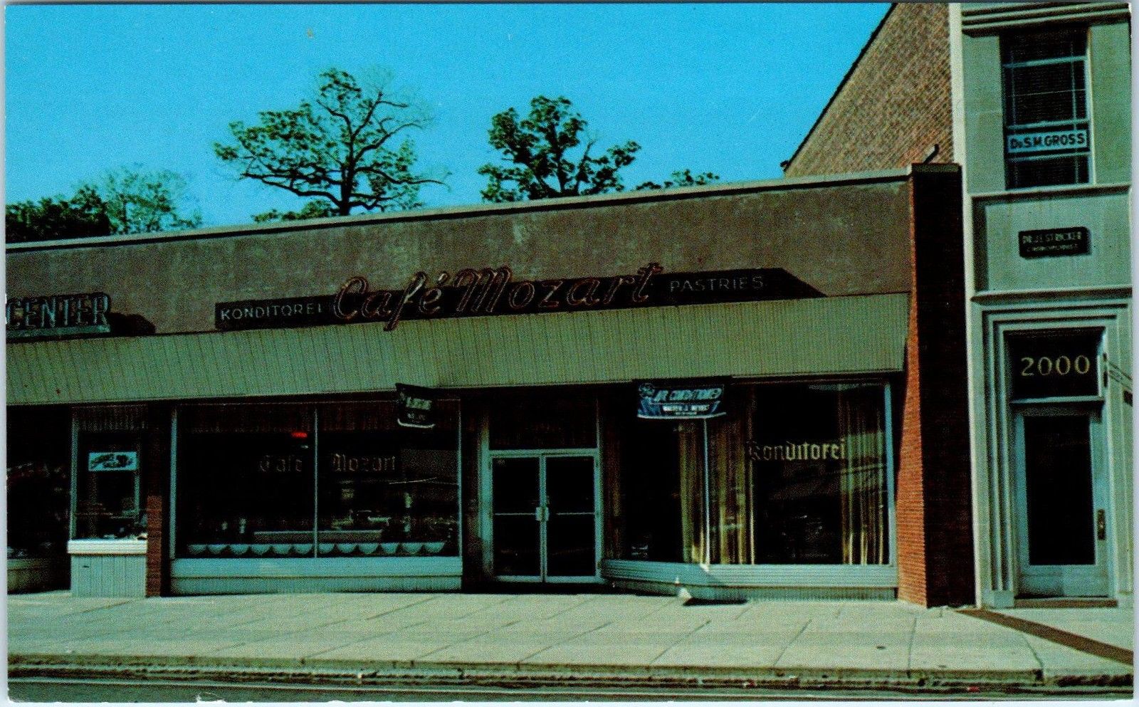 UNION, NJ New Jersey CAFE MOZART c1950s Roadside Postcard United