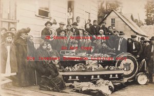 Native American Indians, RPPC, Funeral & Musical Band, Ketchikan Alaska, Photo