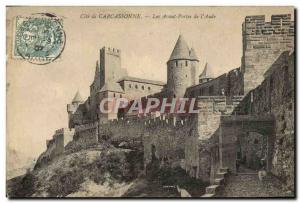 Old Postcard Cite Carcassonne Before the gates of & # 39Aude