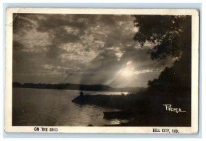 1936 On The Ohio Tell City Indiana IN, Profs RPPC Photo Posted Vintage Postcard