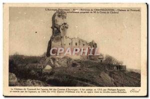 Old Postcard Chatelguyon surroundings Château de Tournoël