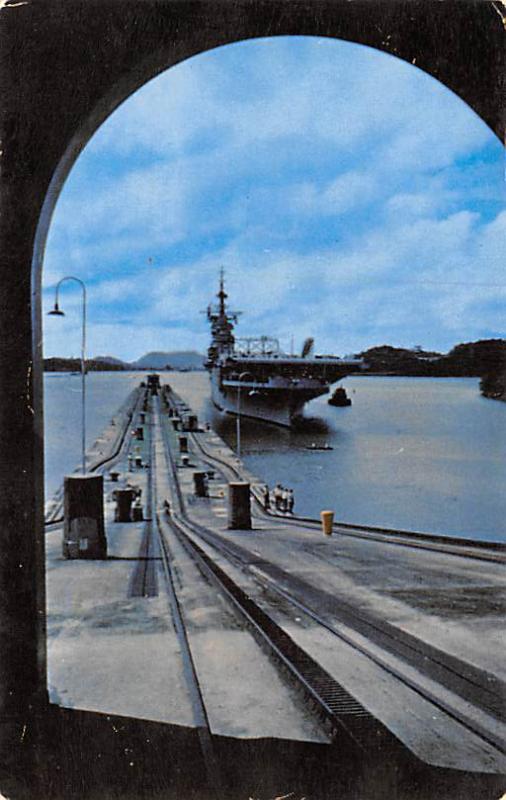  Panama Postcard USS Antietam 