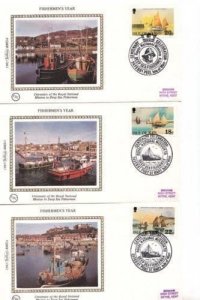 Fishermens Year Isle Of Man Benham 3x First Day Cover