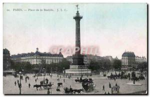 Paris Old Postcard Place de la Bastille