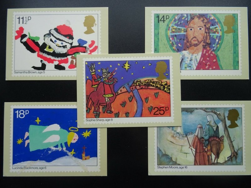 Post Office CHRISTMAS POSTCARD SET c1981 PHQ 56(b) 11/81 Design by T. Jenkins