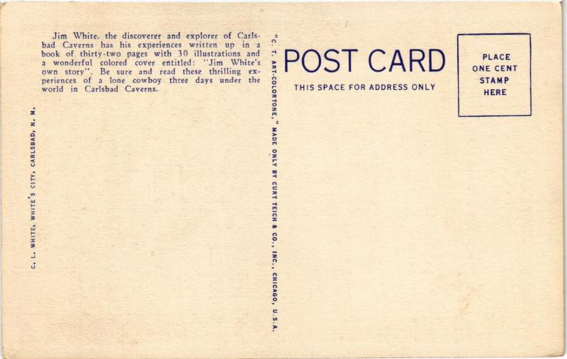 CARLSBAD CAVERN NEW MEXICO JIM WHITE OLD BUCKET