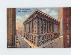 Postcard City Hall and County Building Chicago Illinois USA