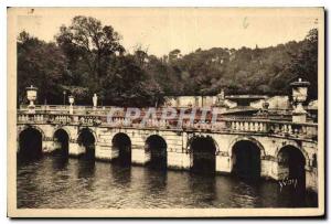 Old Postcard La Douce France Gard Nimes Fountain Gardens, the Roman Baths