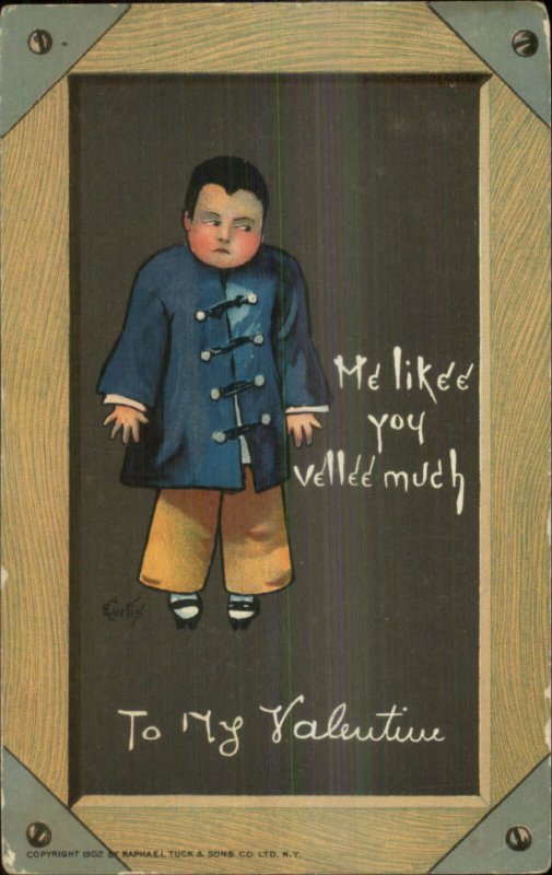 Valentine E. Curtis Little Chinese or Japanese Boy TUCK 1902 Postcard