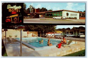 1963 Southgate Motel Swimming Pool Car St. Petersburg Florida FL Posted Postcard