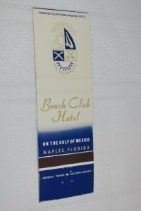 Beach Club Hotel Naples Florida 20 Strike Matchbook Cover