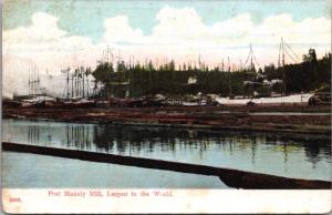 Port Blakely Mill Puget Sound Washington WA Postcard E19