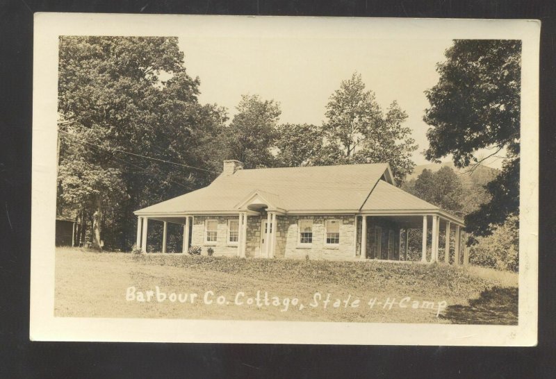 RPPC WESTON WEST VIRGINIA BARBOUR COUNTRY 4-H CAMP REAL PHOTO POSTCARD