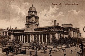 South Africa Johannesburg Town Hall Vintage Postcard 08.97
