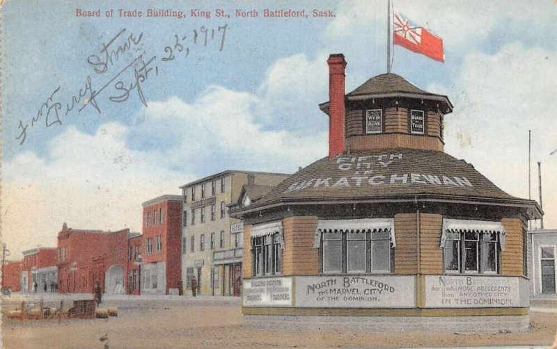 North Battleford Canada Board of Trade Building Vintage Postcard AA84834