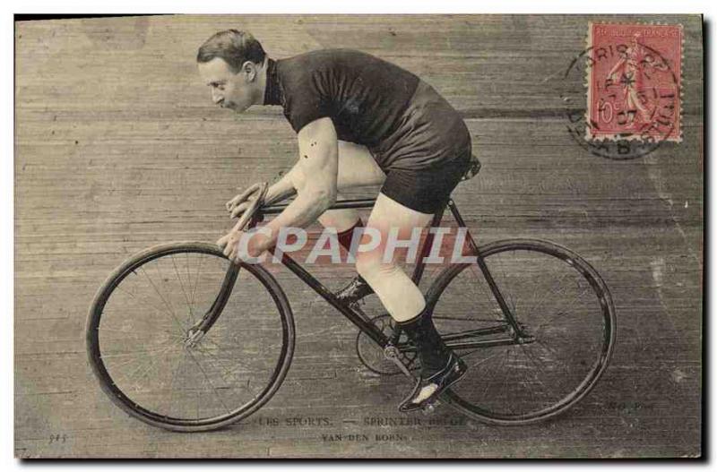 Postcard Old Bike Cycle Cycling Sprinter Van Den Born