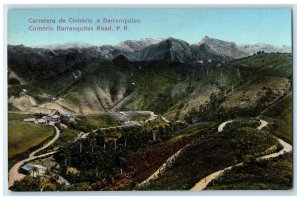 c1910 Highway From Comerio To Barranquitas Road View Puerto Rico Postcard