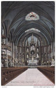 TUCK #2328, Montreal, Interior of the Notre Dame Church, Quebec, Canada, 00-10s