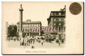 Old Postcard Roma Piazza Colonna