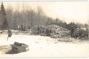 RPPC Harmony, Maine McCorrison Home 1911 Cyclone Circular Drag Saw Lumber Photo